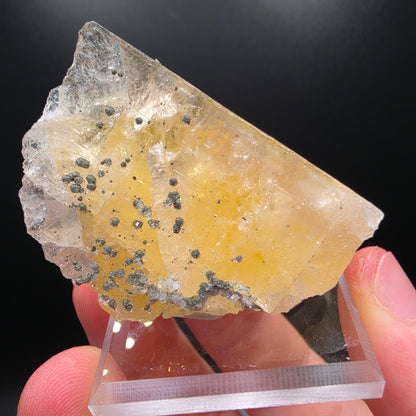 Fluorite with Chalcopyrite - Morocco