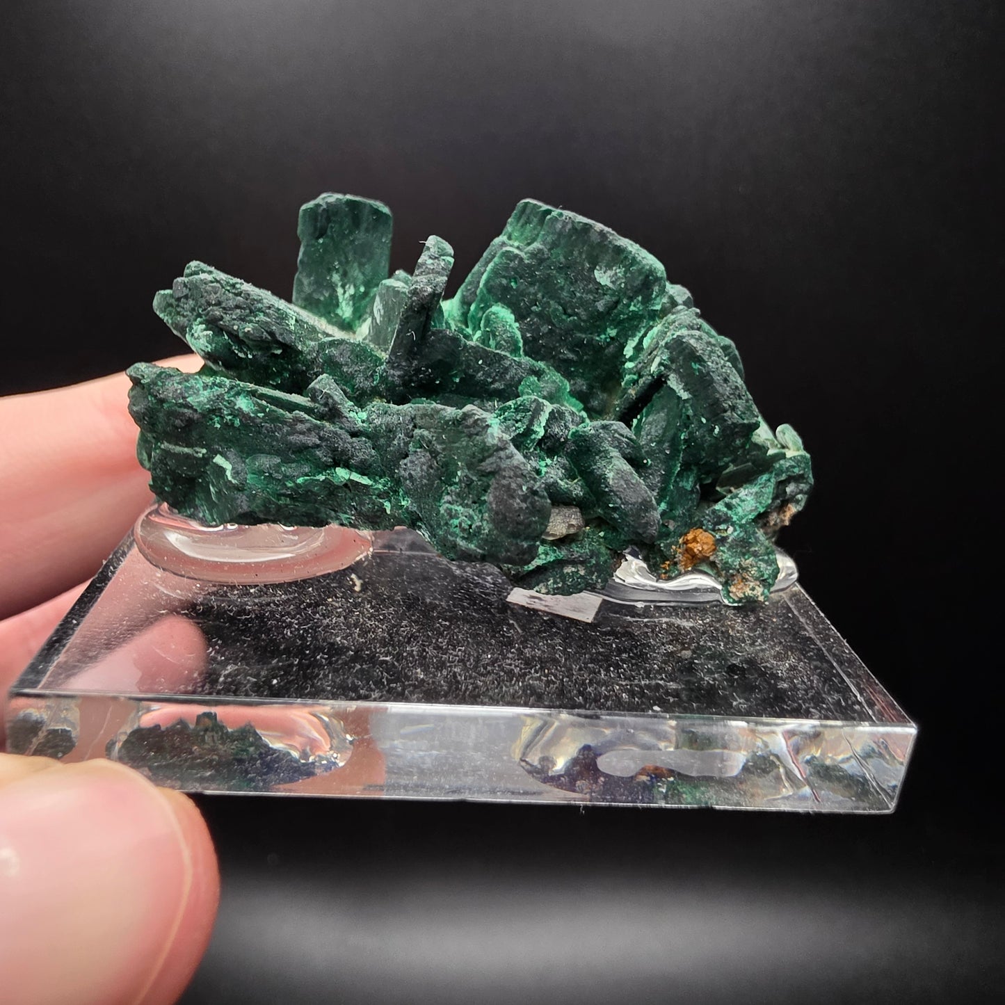 Malachite after Azurite - Morocco