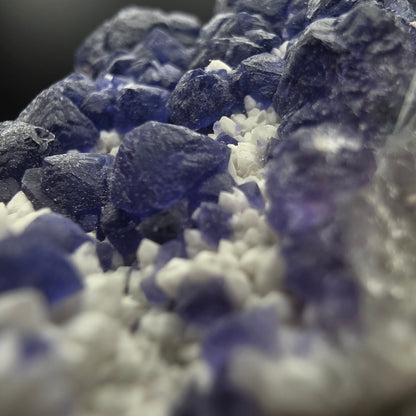 Blue Fluorite on Quartz - Inner Mongolia