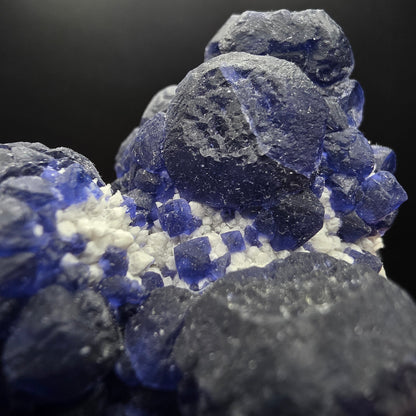 Blue Fluorite on Quartz - Inner Mongolia