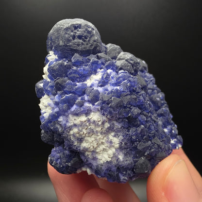 Blue Fluorite on Quartz - Inner Mongolia