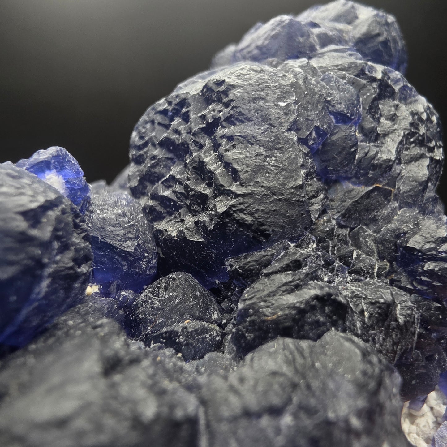 Blue Fluorite on Quartz - Inner Mongolia