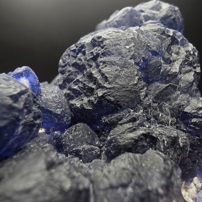 Blue Fluorite on Quartz - Inner Mongolia