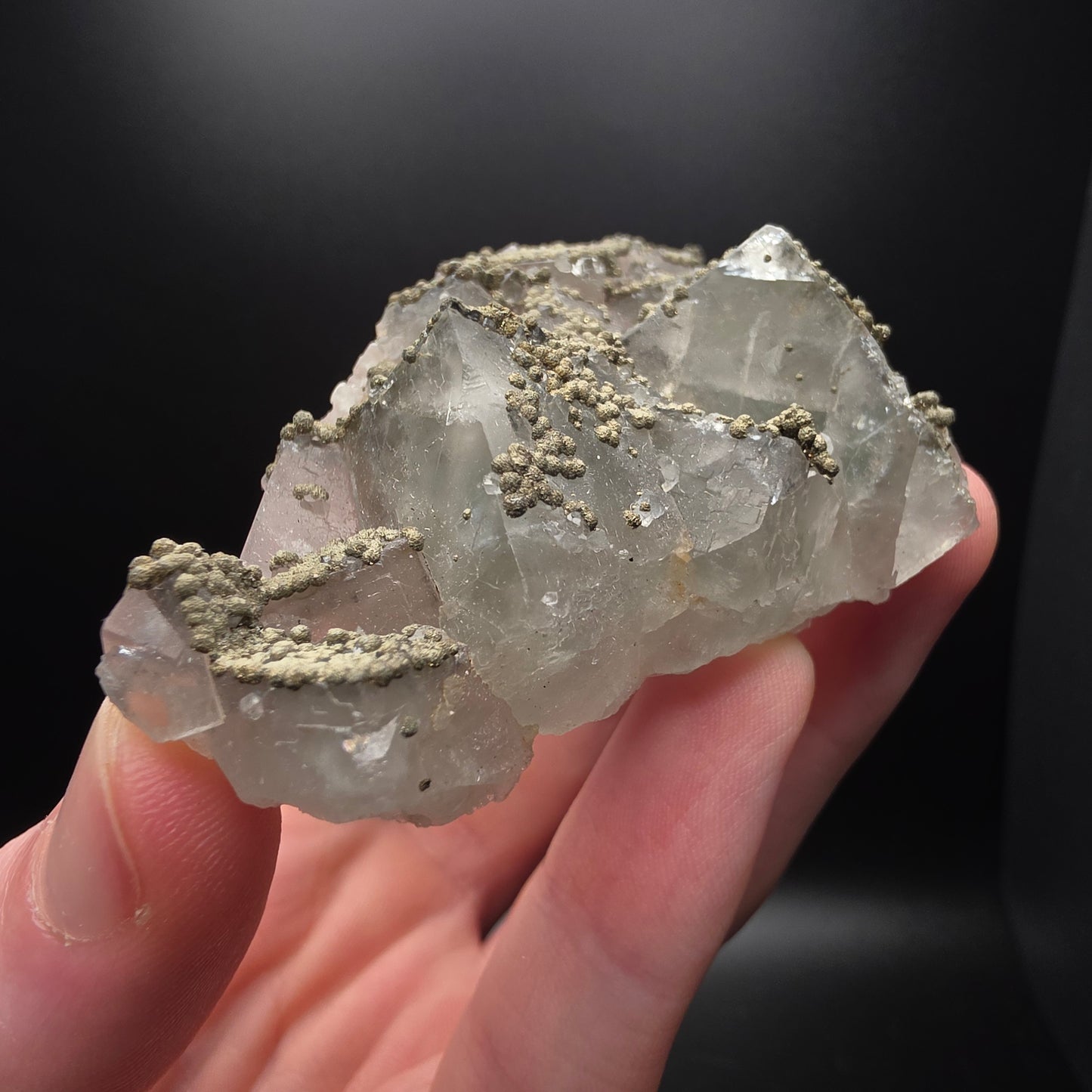 Chalcopyrite on Fluorite - Morocco