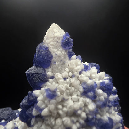 Blue Fluorite on Quartz - Inner Mongolia
