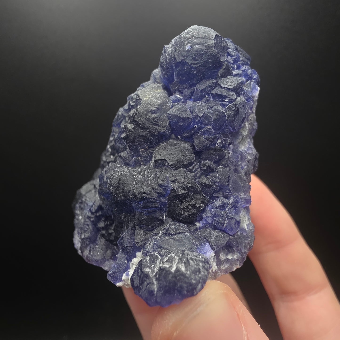 Blue Fluorite on Quartz - Inner Mongolia