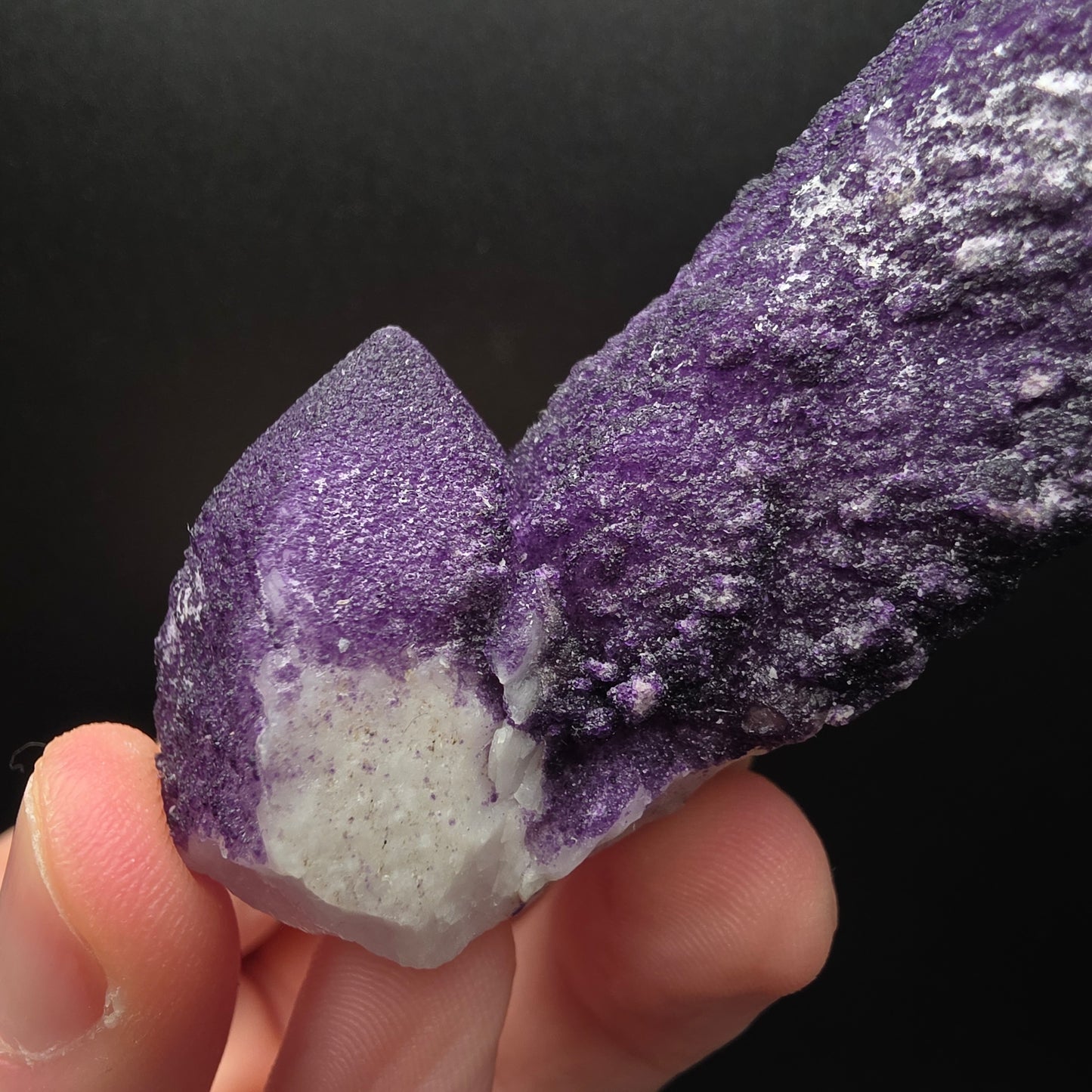 Purple Fluorite on Quartz - Inner Mongolia