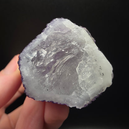 Purple Fluorite on Quartz - Inner Mongolia