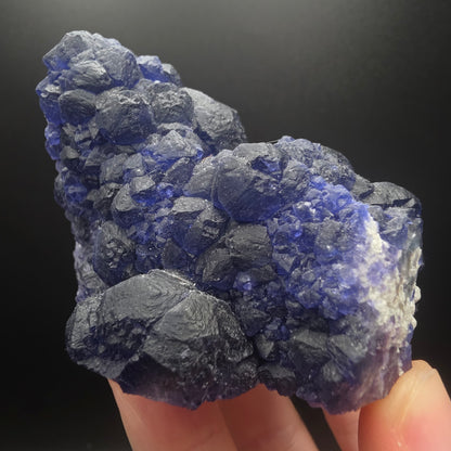Blue Fluorite on Quartz - Inner Mongolia