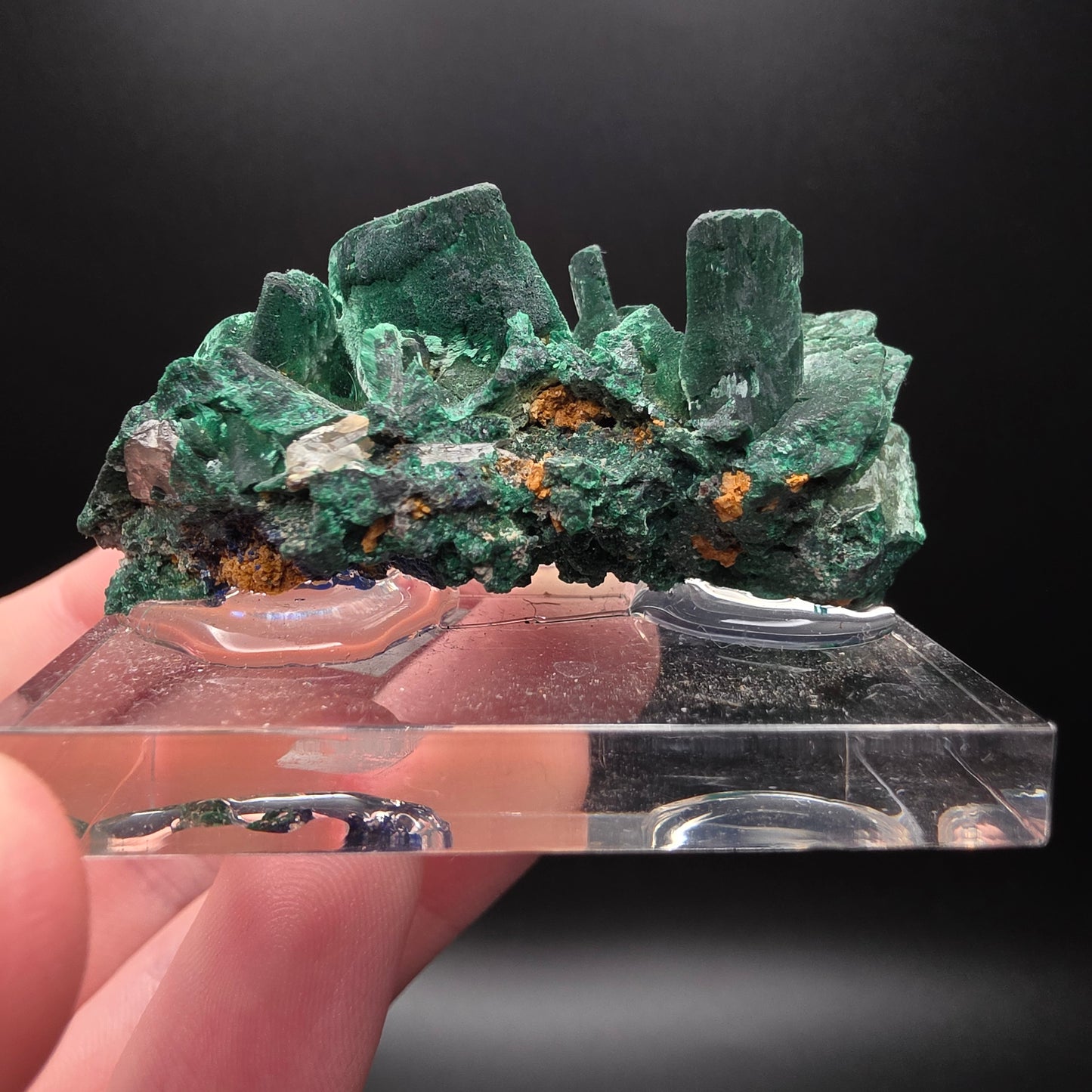 Malachite after Azurite - Morocco