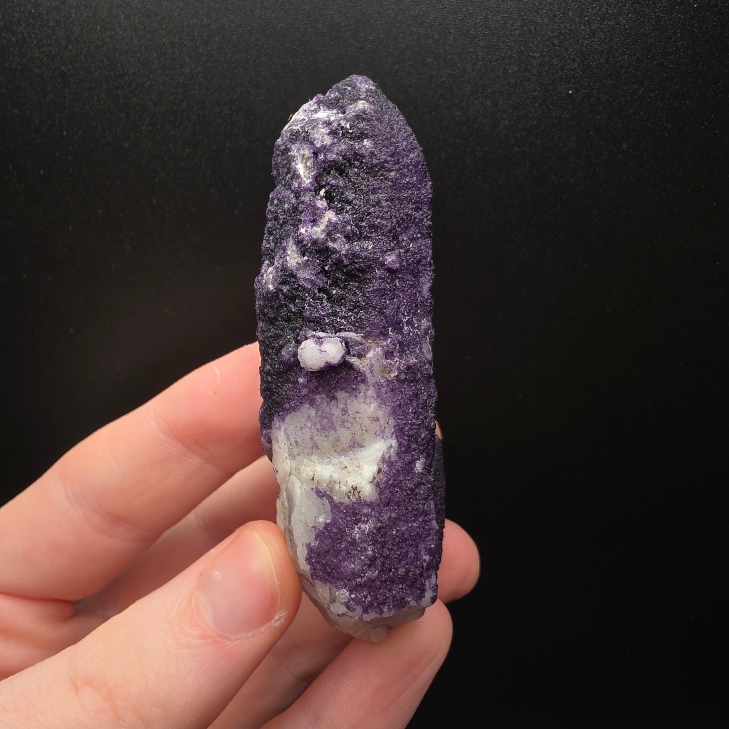 Purple Fluorite on Quartz - Inner Mongolia