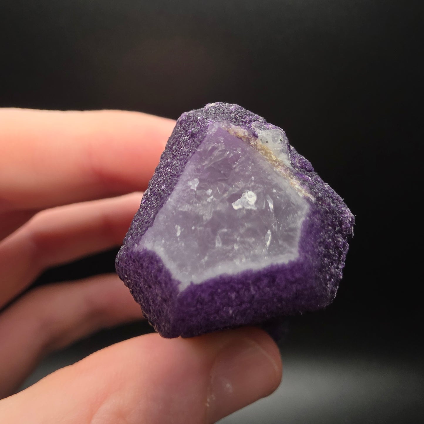 Purple Fluorite on Quartz - Inner Mongolia