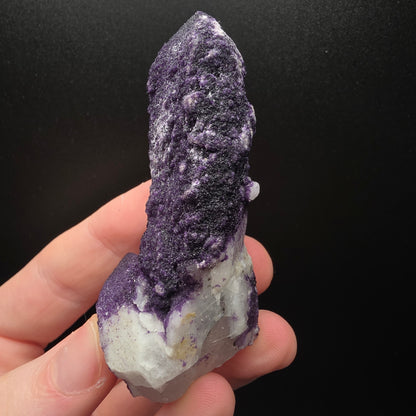 Purple Fluorite on Quartz - Inner Mongolia