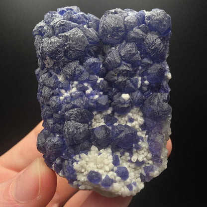 Blue Fluorite on Quartz - Inner Mongolia