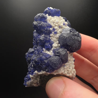 Blue Fluorite on Quartz - Inner Mongolia