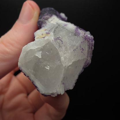 Purple Fluorite on Quartz - Inner Mongolia
