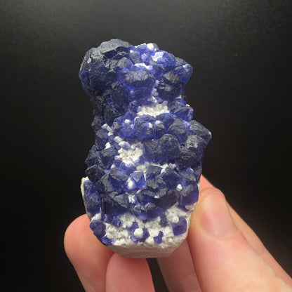 Blue Fluorite on Quartz - Inner Mongolia