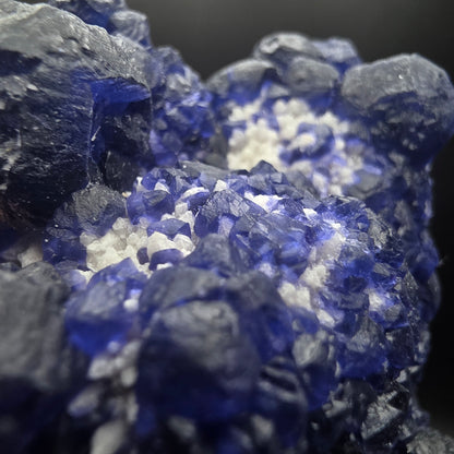 Blue Fluorite on Quartz - Inner Mongolia
