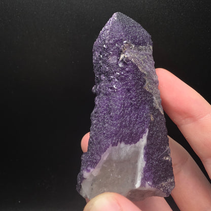 Purple Fluorite on Quartz - Inner Mongolia